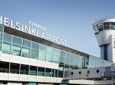 Air traffic control tower in Helsinki airport.