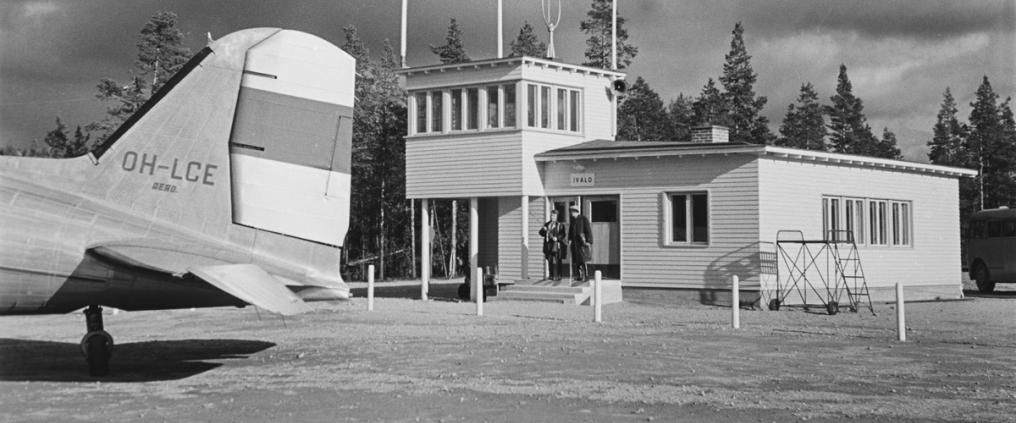 Ivalon lentoasema vuonna 1956.