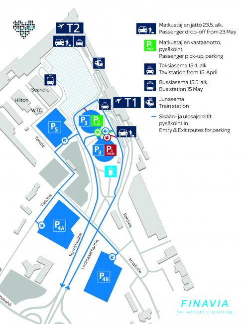 helsingin lentoasema kartta Julkinen liikenne lentoasemalla – katso tästä kartta | Finavia